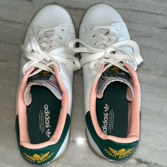 ADIDAS SNEAKERS TENNIS SHOES STAN SMITH 'White Collegiate Green' FZ3631 SZ 9.5 - Picture 6 of 13